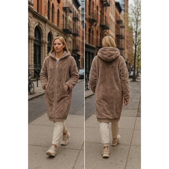 UGG Koko Oversized Faux Fur Coat. Size Medium. So Soft and Warm. - Picture 8 of 15